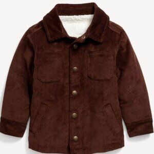 Old Navy (Indnesia) Kids Brown Corduroy Jacket W/ Full Sherpa Lining